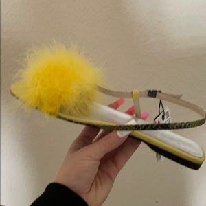 Zara flats with feather toe (ABIERTO PLA)